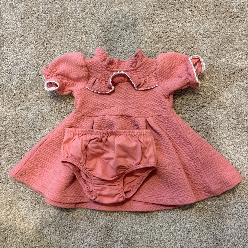Janie and Jack Textured Coral Dress